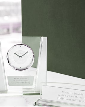 Mongrammed Clock in Office