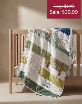 Embroidered Can't Sheep Quilt