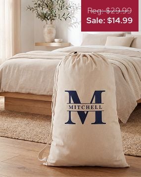 Lavish Last Name Personalized Laundry Bag