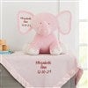 Pink Elephant & Blanket Set