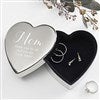 Open Silver Heart Keepsake Box