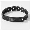 Engraved Graduation Matte Black Bracelet