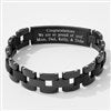 Engraved Back of Matte Black Bracelet