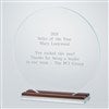 Product Thumbnail Engraved Round Glass and Wood Award