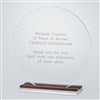 Retiree Round Glass and Wood Award 