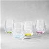 Engraved Riedel O Happy Glass Set of 4