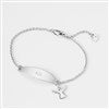 Engraved Silver Angel Memorial Bracelet