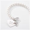 Babys Sterling Silver Beaded Bracelet  