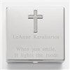 Engraved Cross Jewelry Storage Box Top