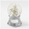 Engraved New Baby Cherub Snow Globe  