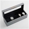 Inside Metallic Grey Wooden Watch Box  