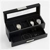 Inside Black Wooden Watch Box