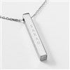 Sterling Silver Vertical Cube Necklace
