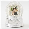 Engraved Wedding Photo Snow Globe