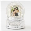 Engraved Engagement Photo Snow Globe   