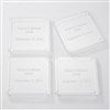 Engraved Couples Glass Coaster Set   