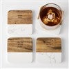 Birthday Wood and Marble Coaster Set  