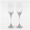 Engraved Wedding Cathedral Flute Set