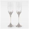 Engraved Engagement Cathedral Flute Set