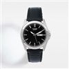 Citizen Black Leather Silver Watch 