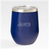 Corkcicle Monogram 12oz Stemless Navy