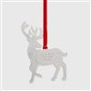 Product Thumbnail Silver Reindeer Ornament, Back View
