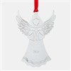 Product Thumbnail Back of Silver Flat Angel Ornament