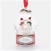 Kissing Polar Bears Snow Globe Ornament