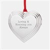 Memorial Heart Locket Ornament, Front