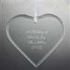Product Thumbnail Engraved Glass Heart Ornament  