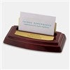 Gloss Mahogany-Finish Business Card Hold