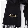 Soft Fringe Scarf in Solid Black  