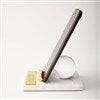 Engraved White Marble Phone Stand