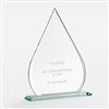 Engraved Glass Tear Drop Award - Small