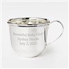 Engraved Silver Beaded Baby Cup  