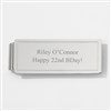 Engraved Sterling Silver Money Clip   