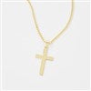 Product Thumbnail Engraved Gold Cross Necklace