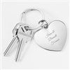 Engraved Classic Silver Heart Keychain
