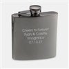 Product Thumbnail Engraved Gunmetal Flask 