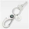 Engraved Compass Clip Keychain  