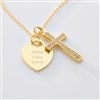 Heart and Cross Swing Necklace