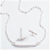 Sterling Silver Bar Necklace and Earring
