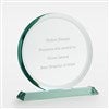Engraved Round Jade Glass Award  