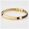 Brown and Golden Corded ID Bracelet  