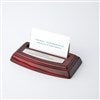 Gloss Mahogany & Silver Card Holder