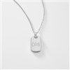 Back of Sterling Silver Tag Necklace - V