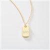 Back of Gold/Sterling Tag Necklace - V