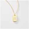 Back of Gold/Sterling Tag Necklace - H
