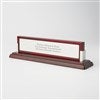 High Gloss Mahogany & Silver Name Plate