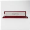 High Gloss Mahogany & Silver Name Plate